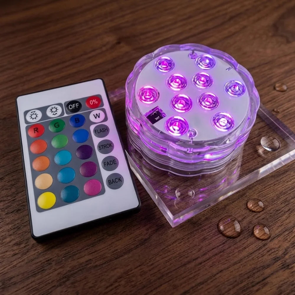 Led submersible pool light rgb ip68 remote control - suction cup mount – view 9
