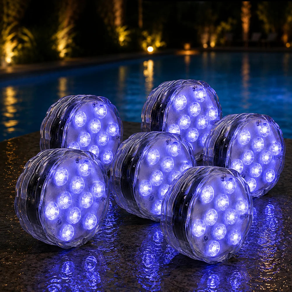 Led submersible pool light rgb ip68 remote control - suction cup mount – view 11