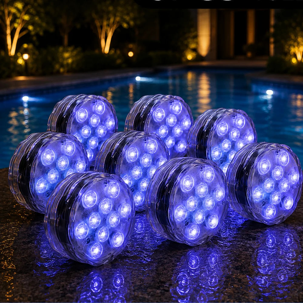 Led submersible pool light rgb ip68 remote control - suction cup mount – view 12