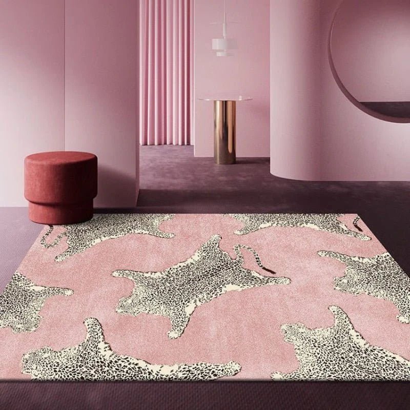 Leopard Plush Rug - Animal Print Carpet - Lattea Global