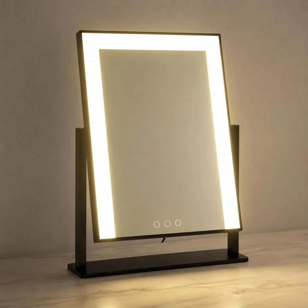 Lighted vanity makeup mirror 3 colour led touch control 15x magnifying