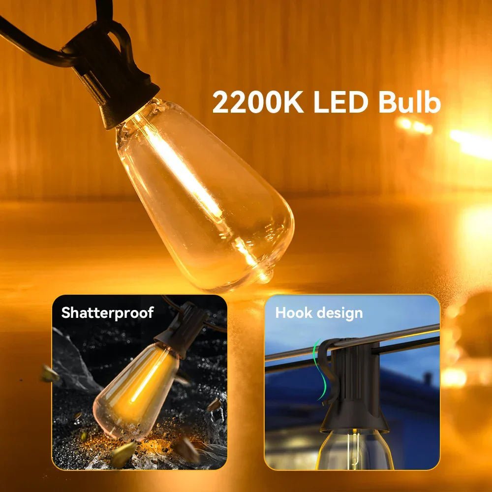 LumiString - Waterproof LED Outdoor String Lights - Lattea Global