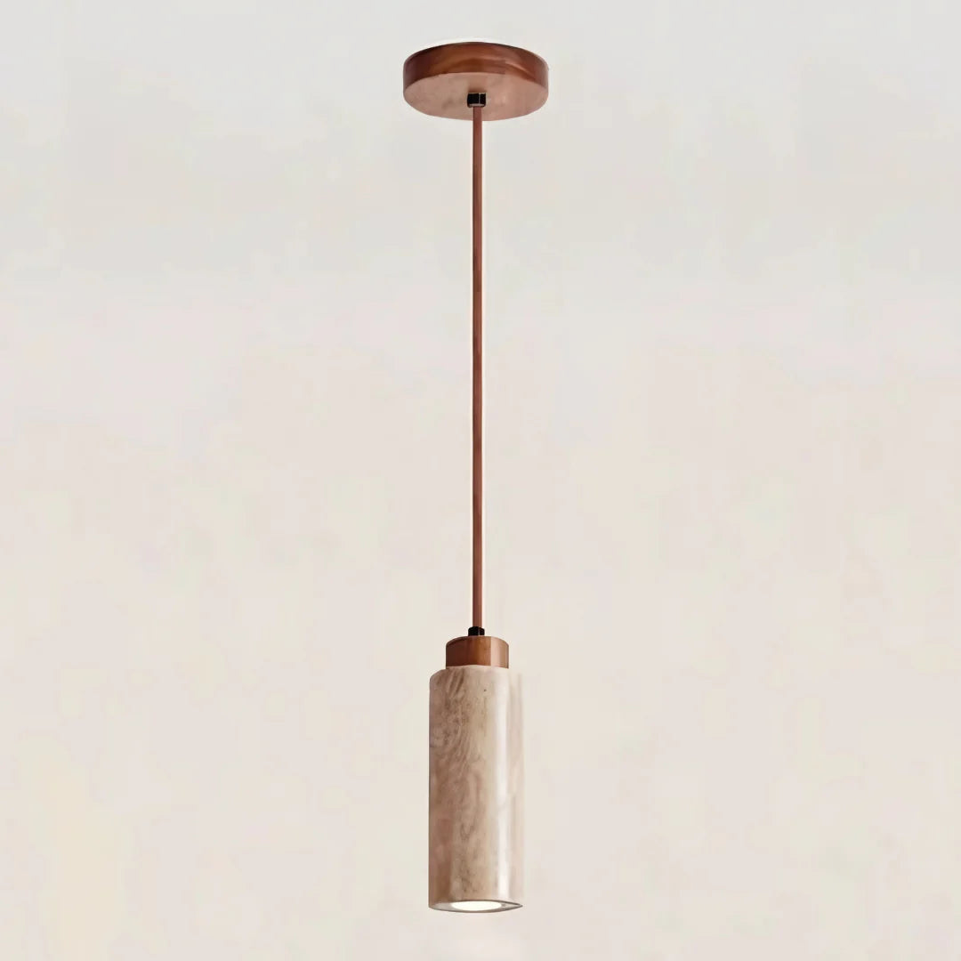 LumiTerra Travertine Pendant Light