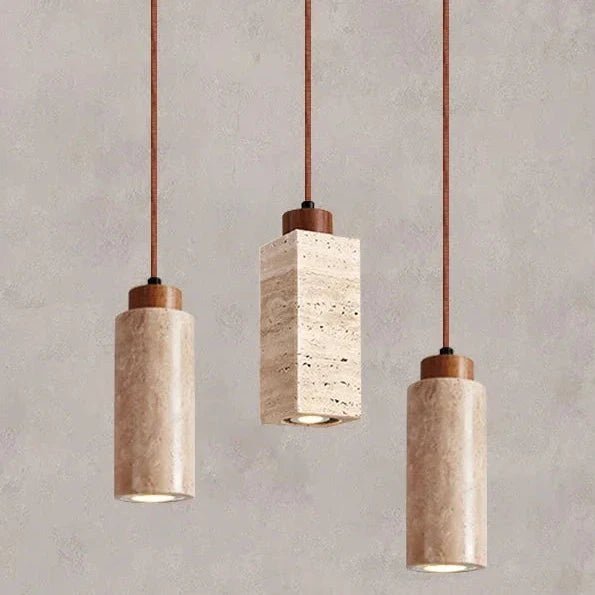 LumiTerra Travertine Pendant Light - Lattea Global