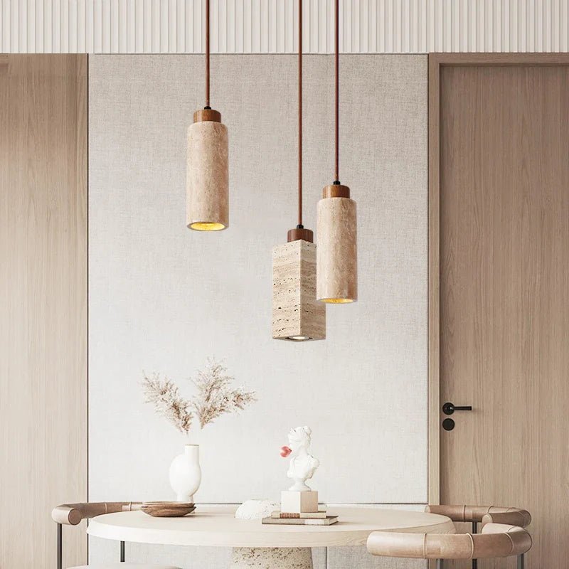 LumiTerra Travertine Pendant Light - Lattea Global