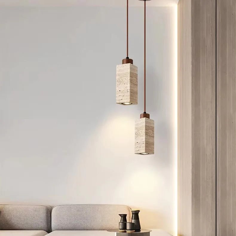 LumiTerra Travertine Pendant Light - Lattea Global