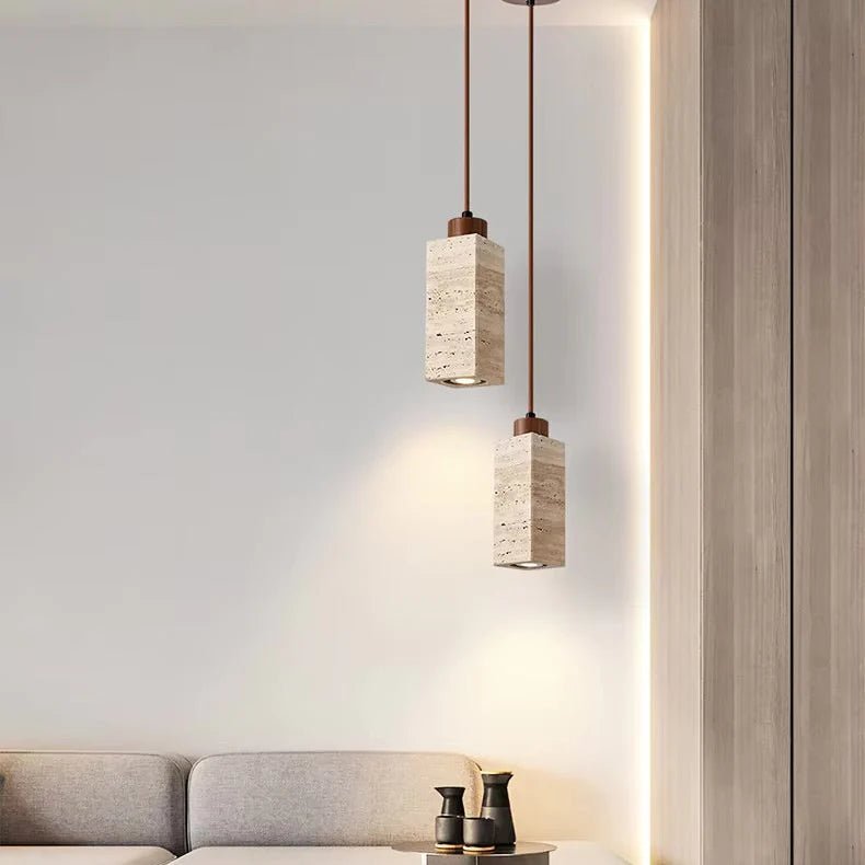 LumiTerra Travertine Pendant Light - Lattea Global