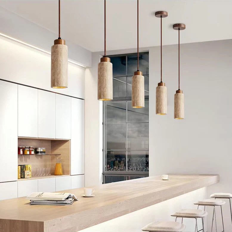 LumiTerra Travertine Pendant Light - Lattea Global
