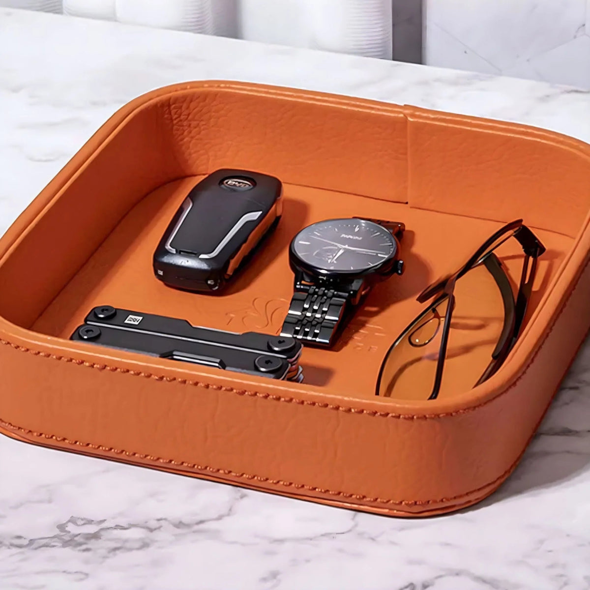 Luxe Leather Organizer – Elegant Storage Solution - Lattea Global