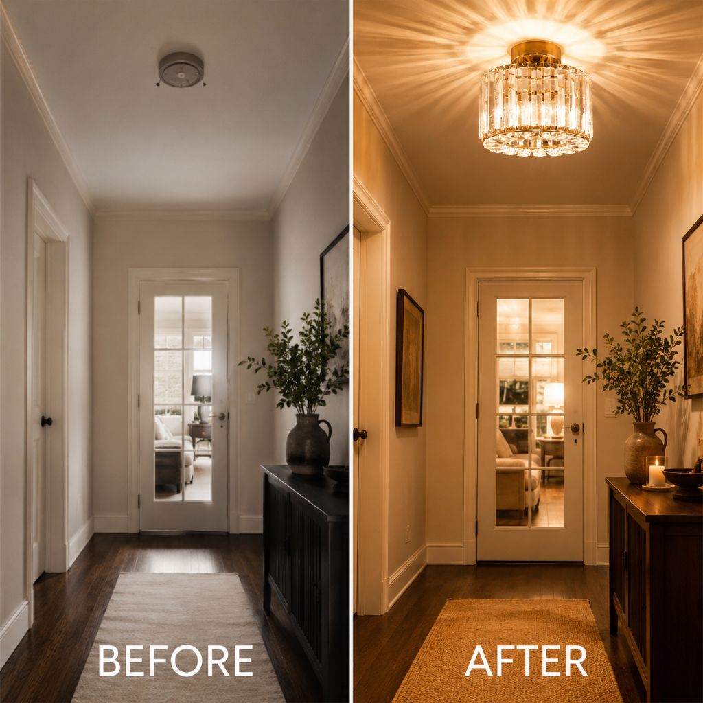 Luxury Crystal Ceiling Lamp – Elegant & Timeless Illumination