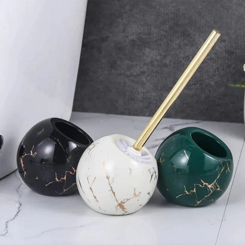 Marble Toilet Brush and Holder