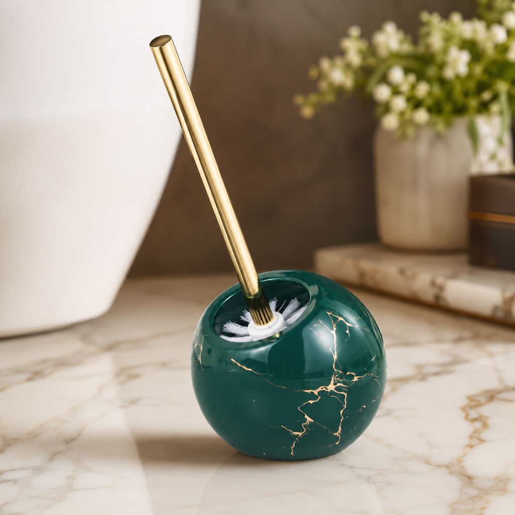 Marble Toilet Brush and Holder