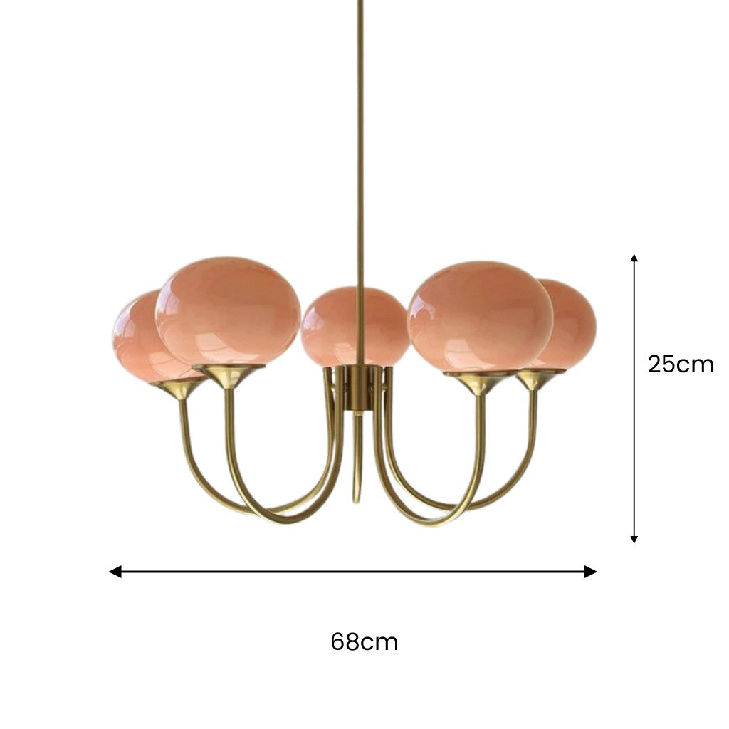 Marshmallow Frosted Glass Chandelier