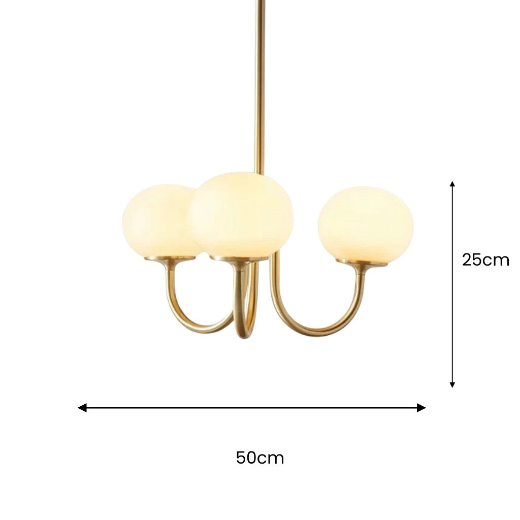Marshmallow Frosted Glass Chandelier
