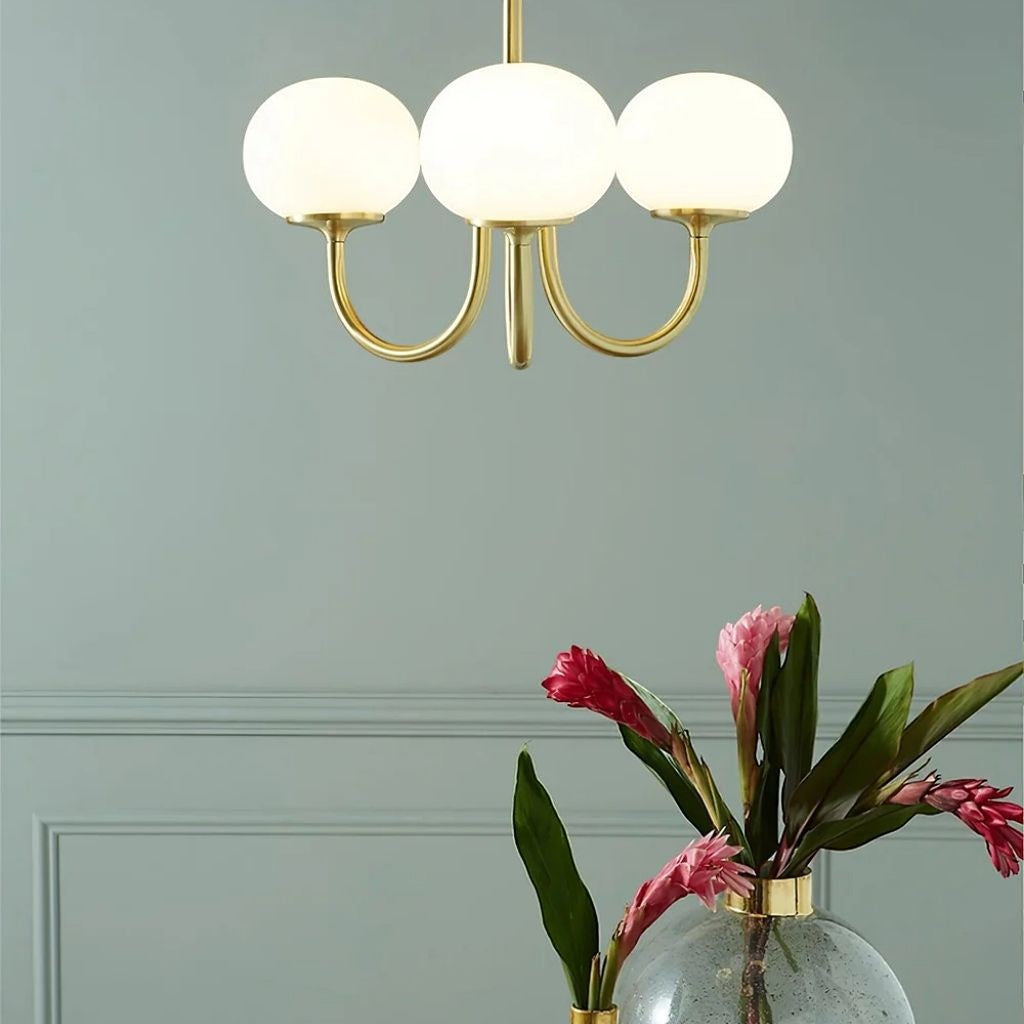Marshmallow Frosted Glass Chandelier