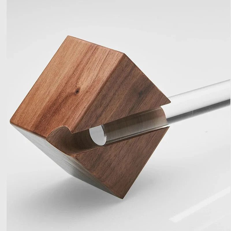 Minimalist Bath Towel Hanger – Brass, Wood & Acrylic Accents - Lattea Global