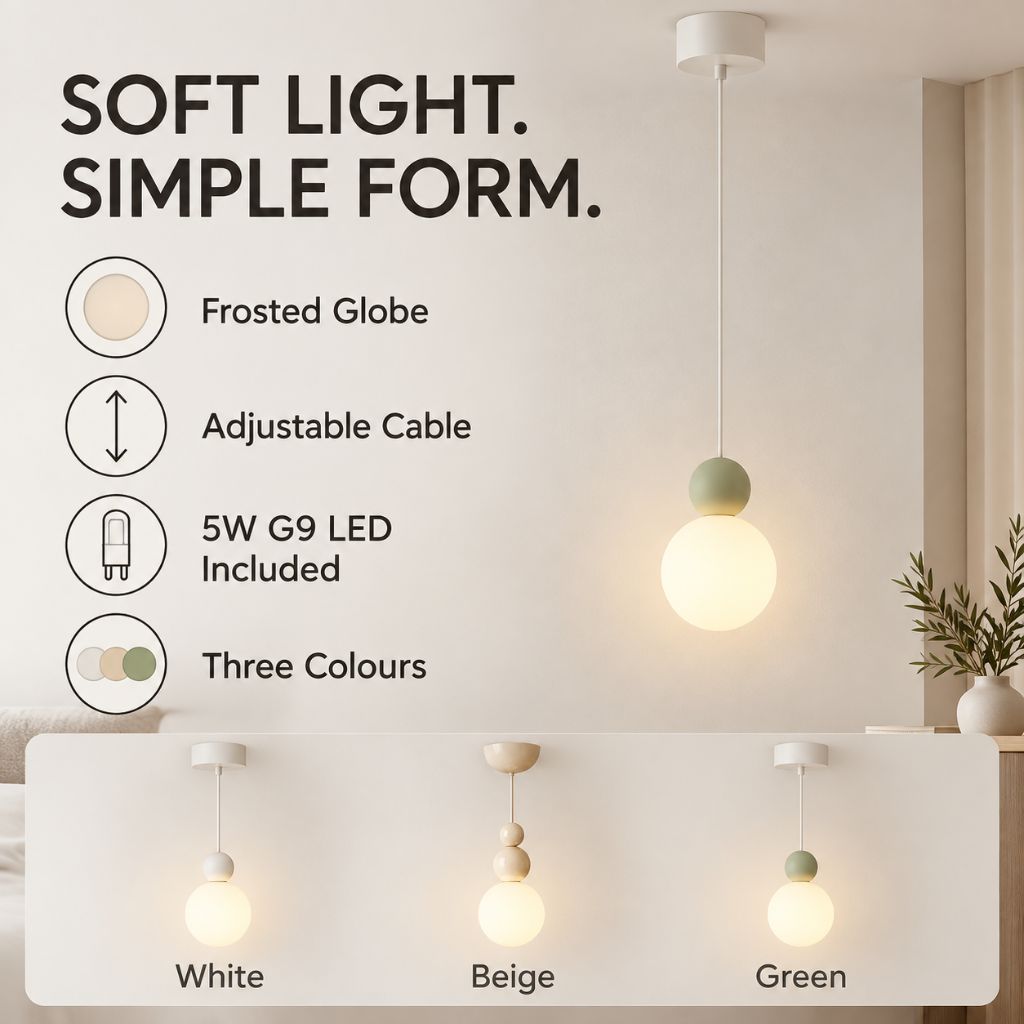 Minimalist Nordic Globe Pendant Light
