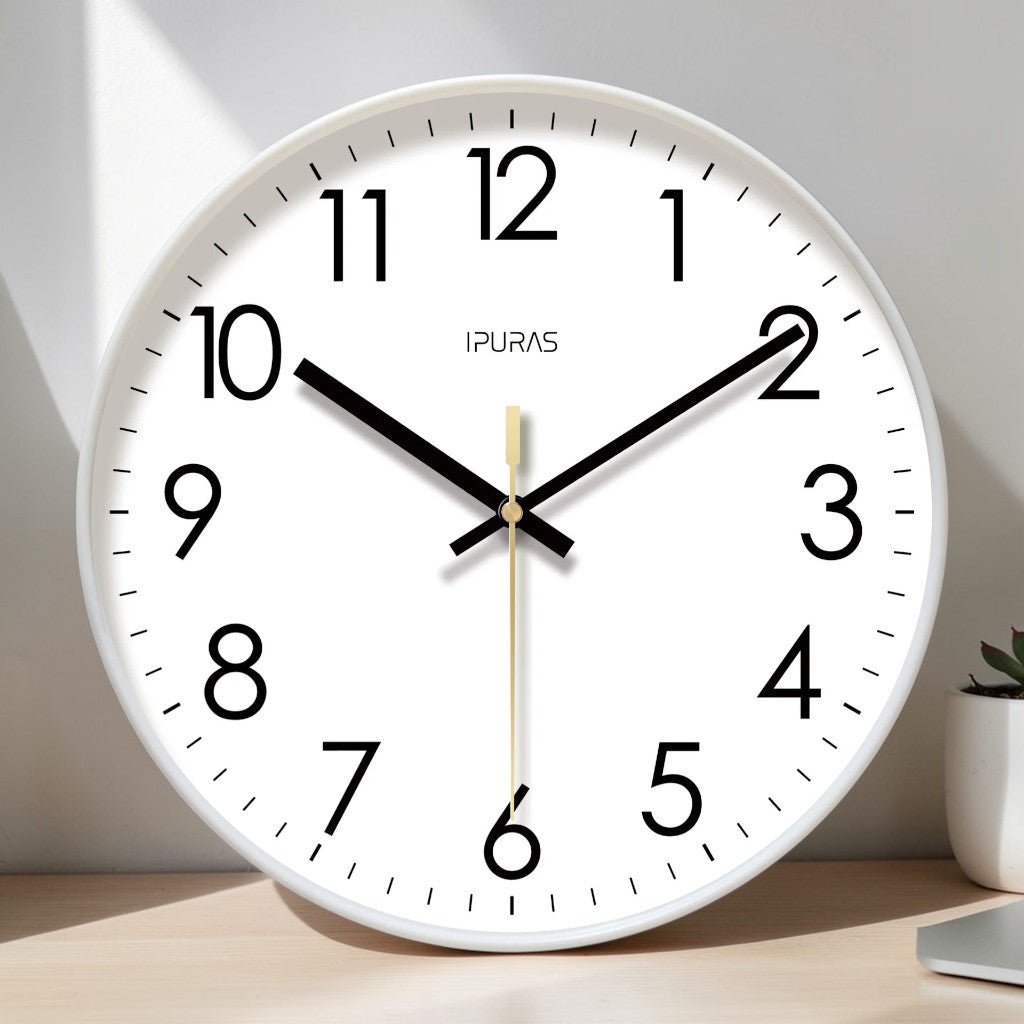 Minimalist Nordic Wall Clock Quiet Quartz - Lattea Global