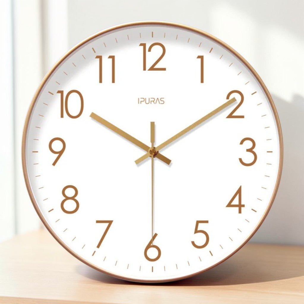 Minimalist Nordic Wall Clock Quiet Quartz - Lattea Global