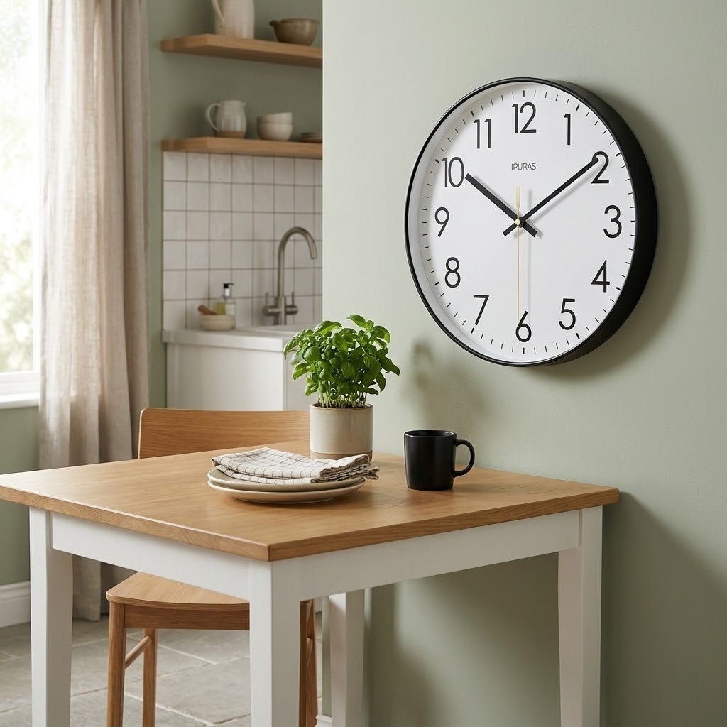 Minimalist Nordic Wall Clock Quiet Quartz - Lattea Global