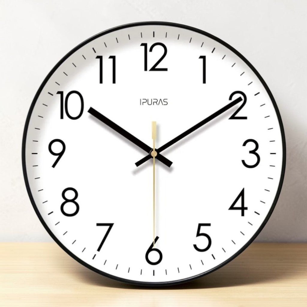 Minimalist Nordic Wall Clock Quiet Quartz - Lattea Global