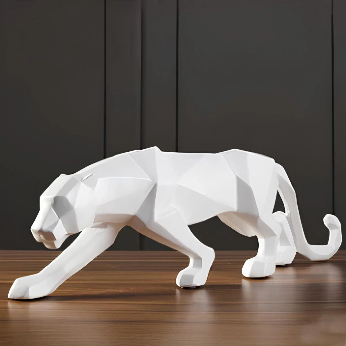 Minimalist Panther Resin Sculpture - Lattea Global
