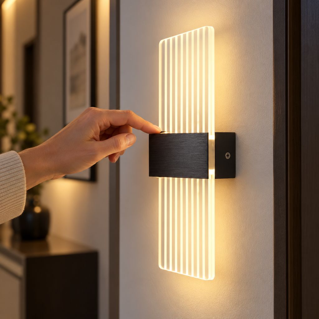 Modern Acrylic LED Wall Light with Touch On/Off Switch 6W