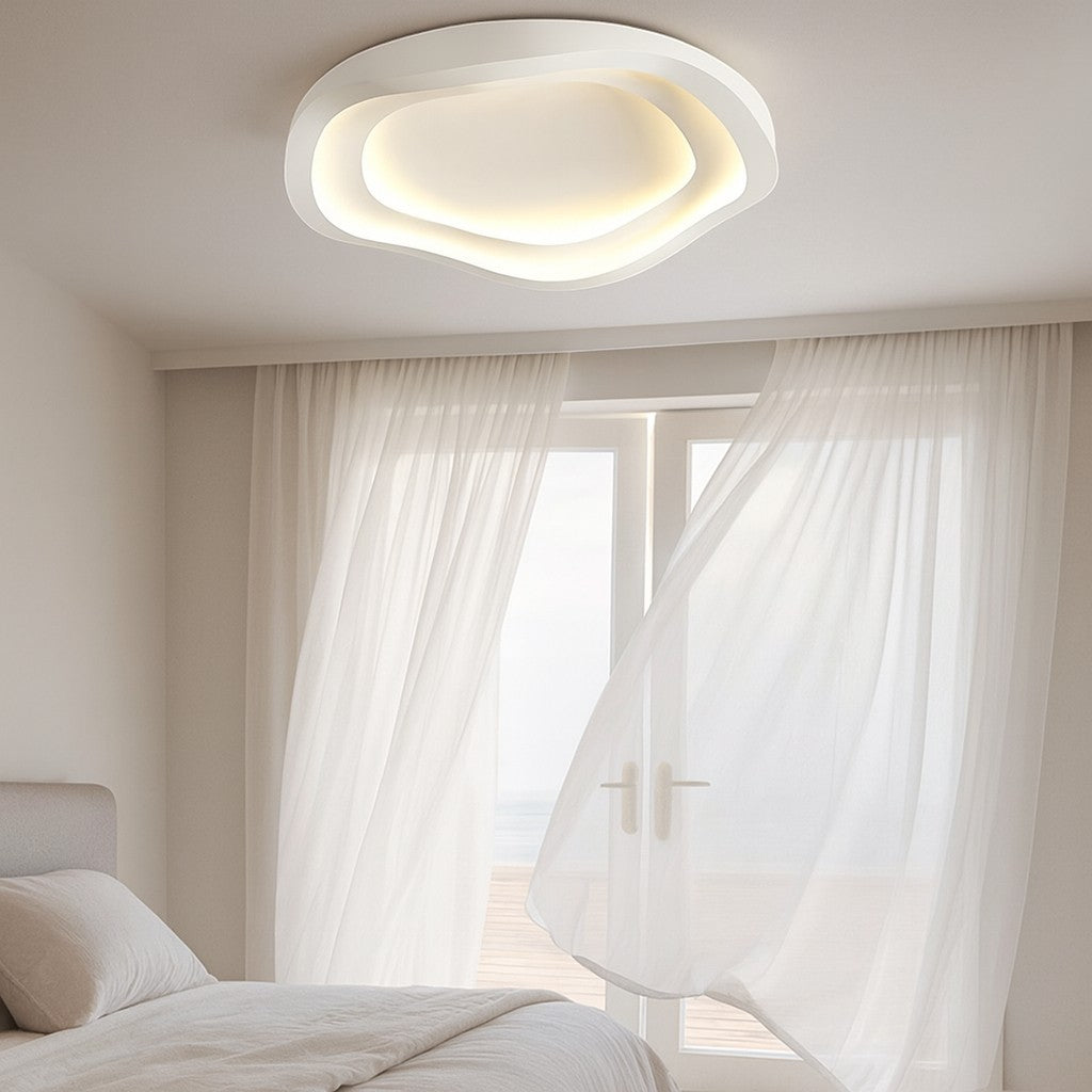 Modern Art Deco Chandelier | White LED Ceiling Light