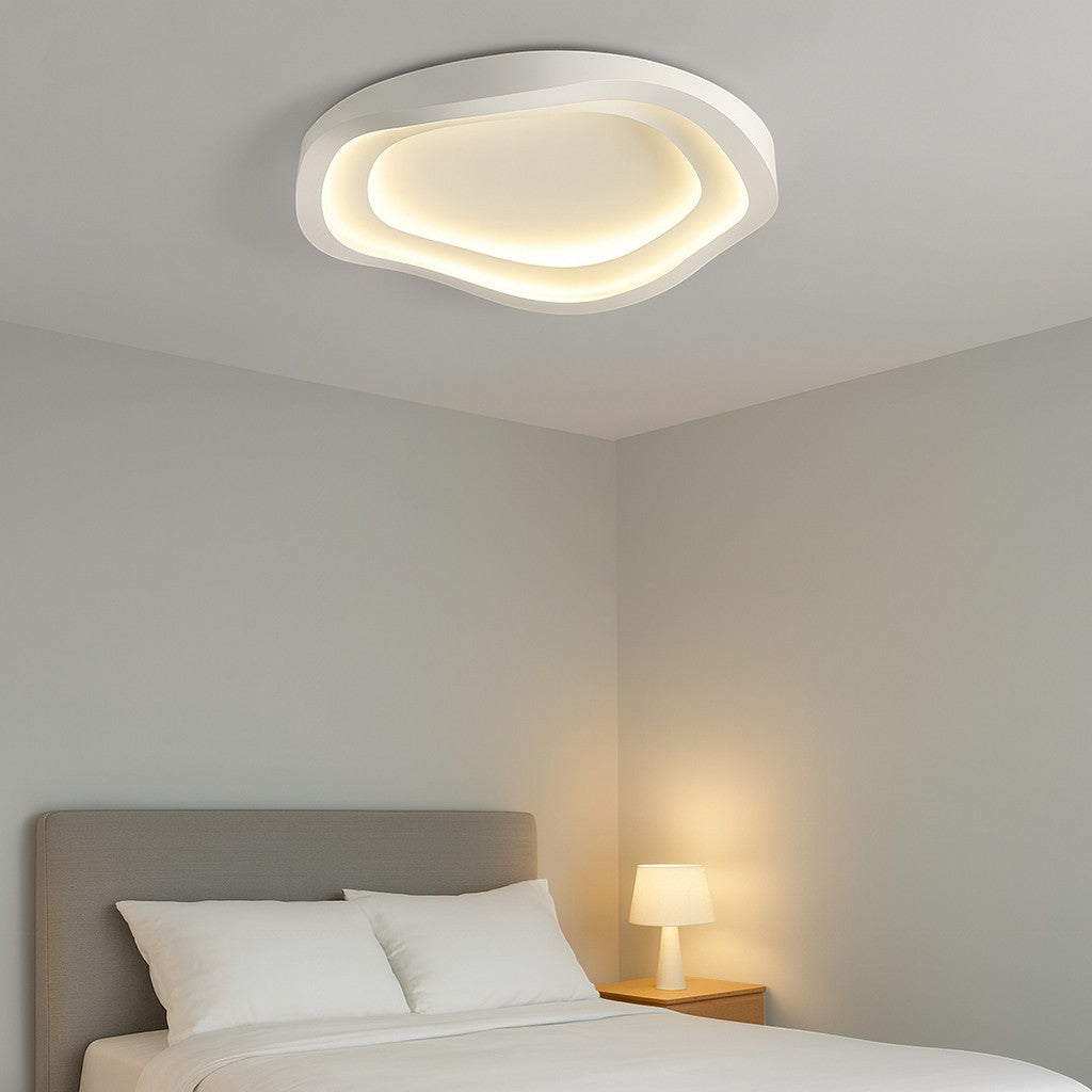 Modern Art Deco Chandelier | White LED Ceiling Light