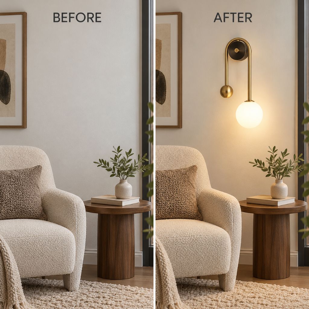 Modern G9 Glass Globe Wall Sconce with Iron Frame