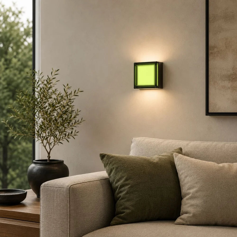 Modern led wall lamp square ip65 indoor outdoor sconce – view 2