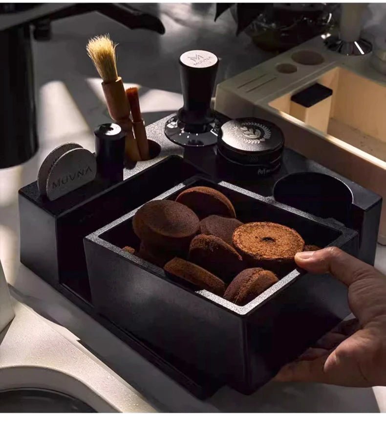 Multifunctional Coffee Tamping Station with Knock Box - Lattea Global