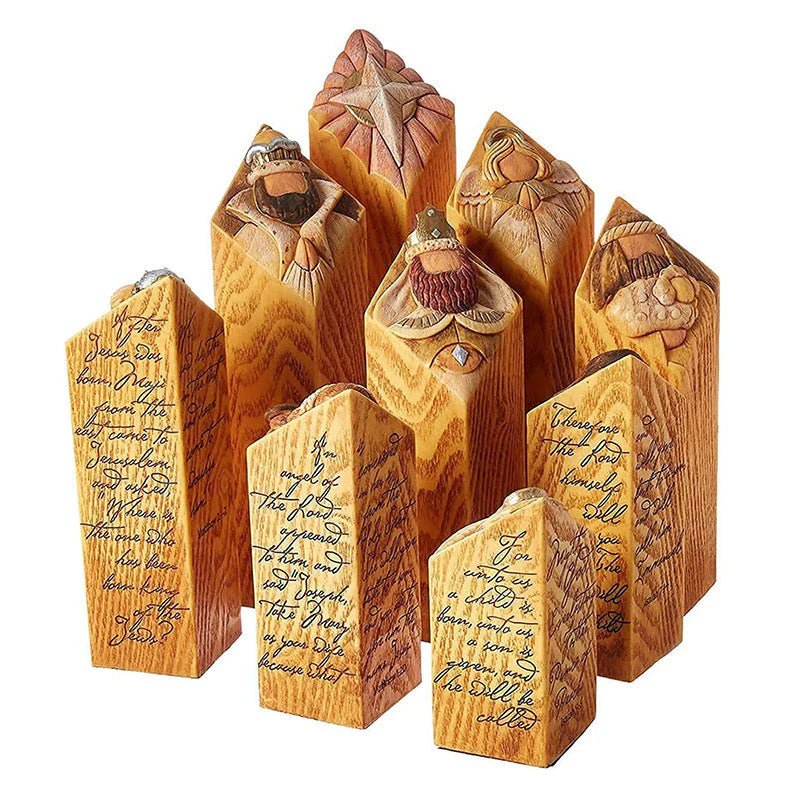 Nativity Pillar Statues | Handcrafted Decor - Lattea Global