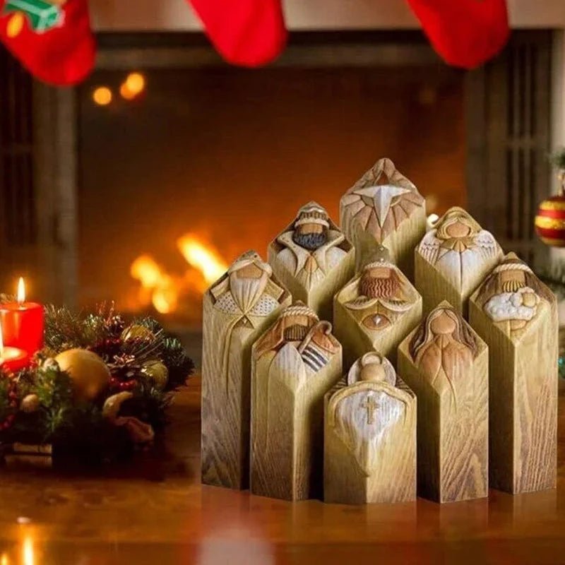 Nativity Pillar Statues | Handcrafted Decor - Lattea Global