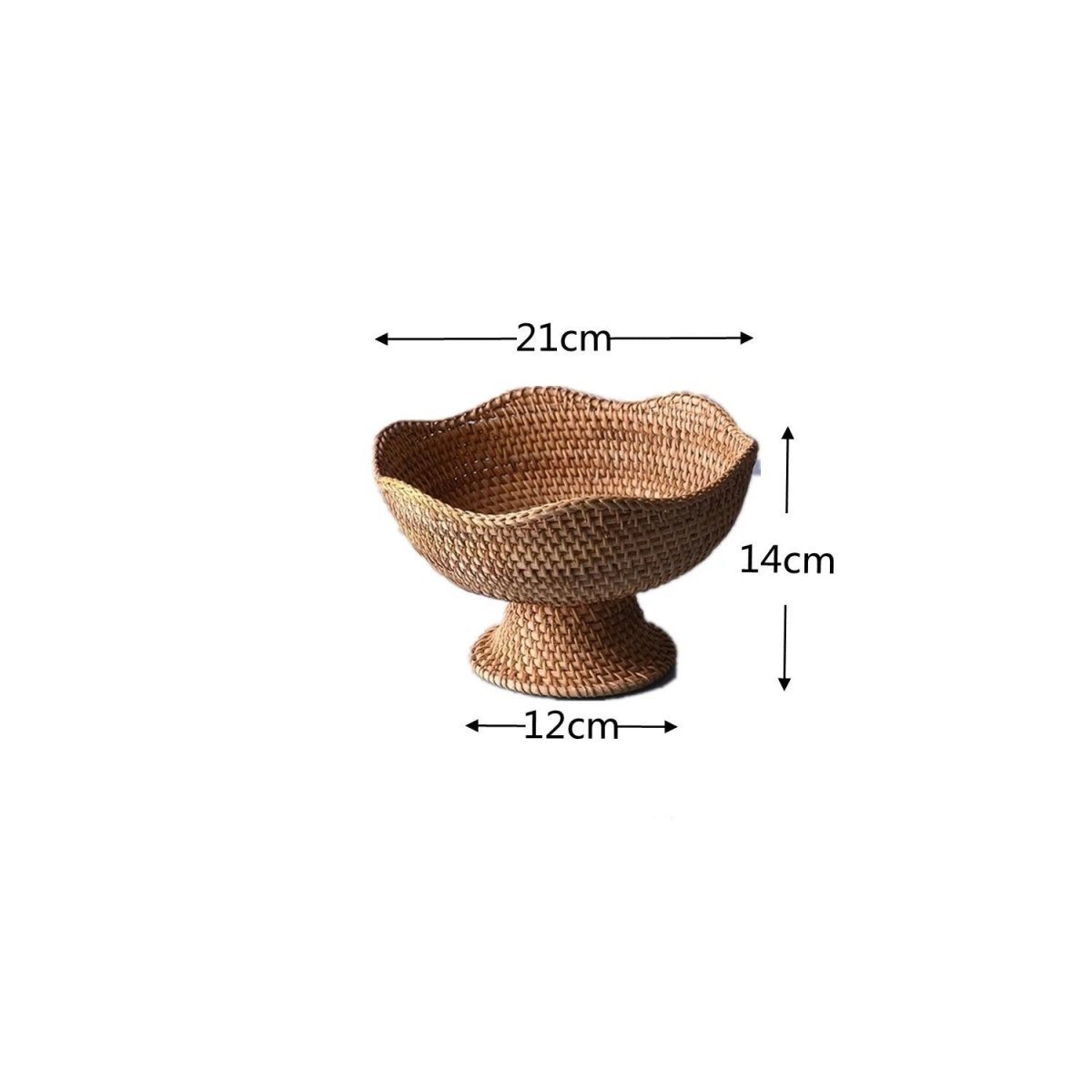 Natural Handwoven Rattan Fruit Basket Bowls - Lattea Global