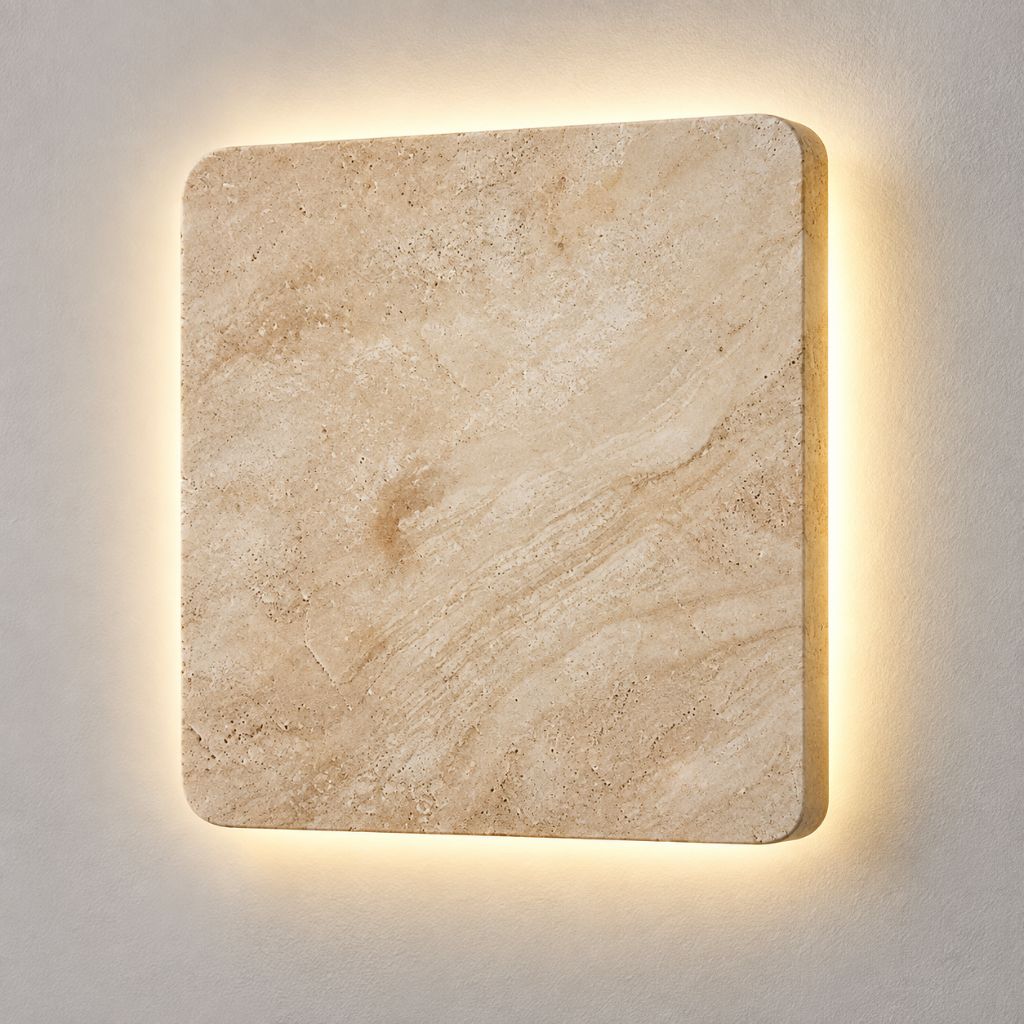 Natural Stone Square IP65 LED Wall Light