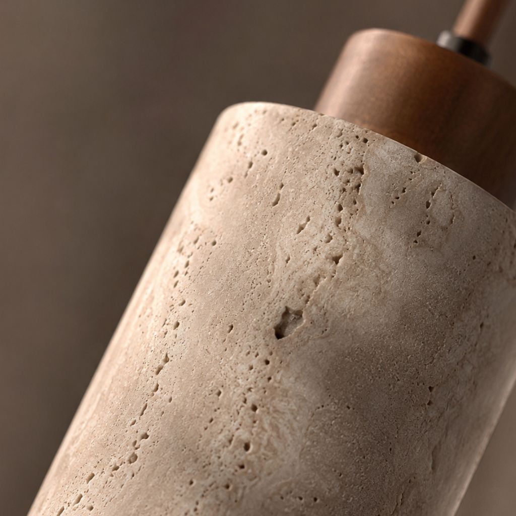 Natural Travertine Stone Pendant Light