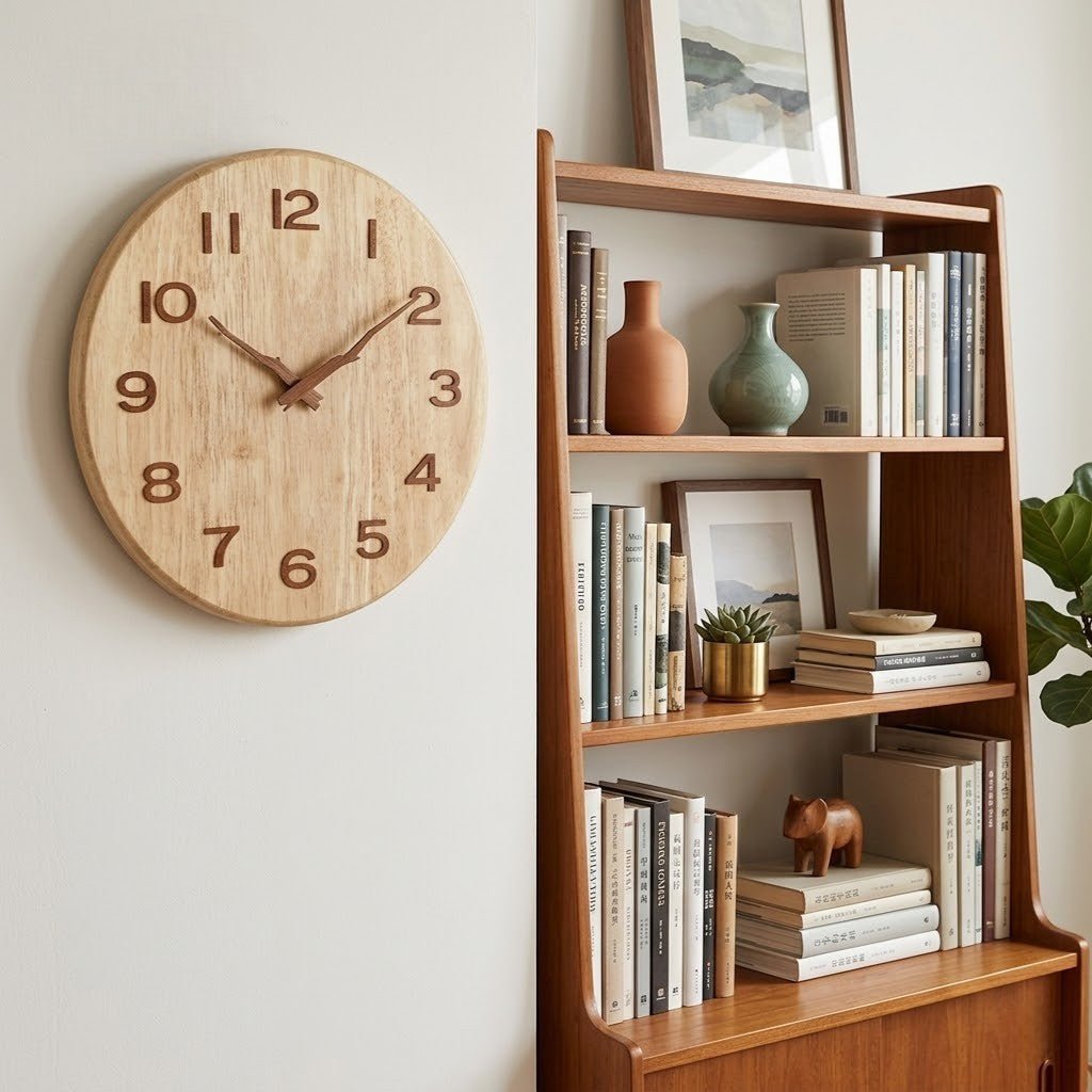 NatureDial Rustic Nordic Silent Wooden Wall Clock - Lattea Global