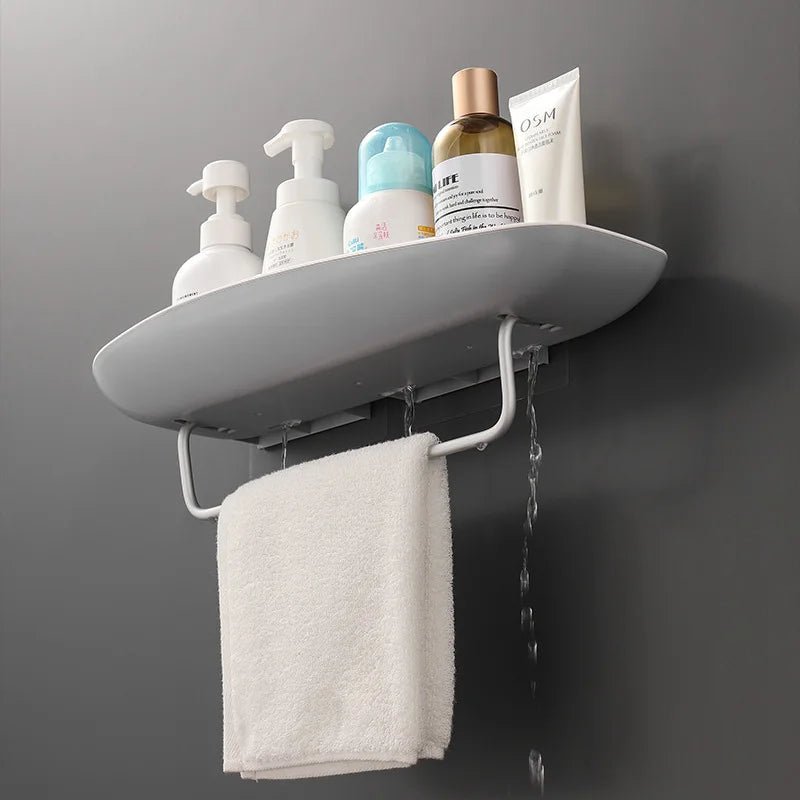 No - Drill Sleek Shower Shelf – Ideal for Shampoo & Cosmetic Organization - Lattea Global