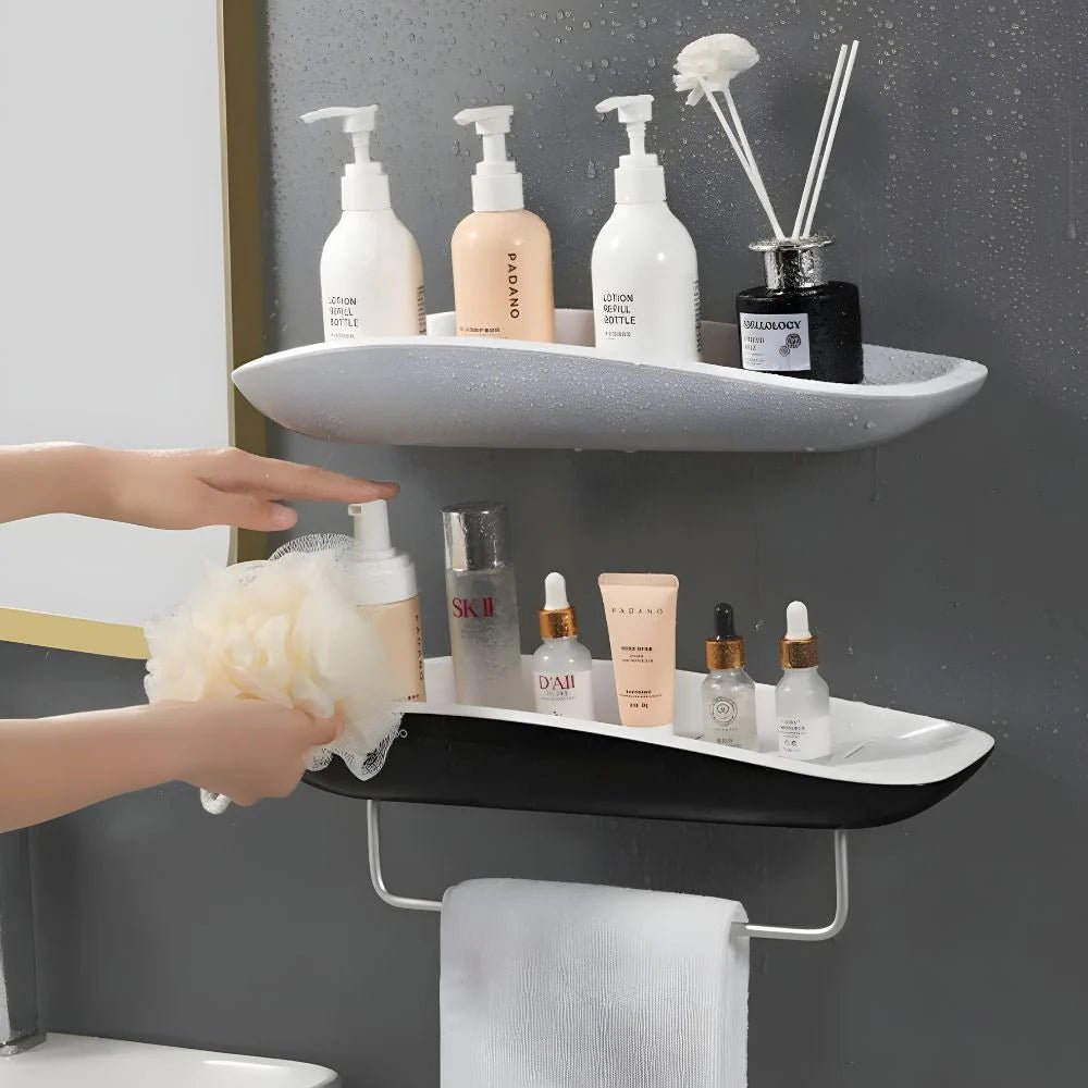 No - Drill Sleek Shower Shelf – Ideal for Shampoo & Cosmetic Organization - Lattea Global