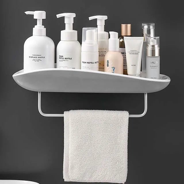 No - Drill Sleek Shower Shelf – Ideal for Shampoo & Cosmetic Organization - Lattea Global
