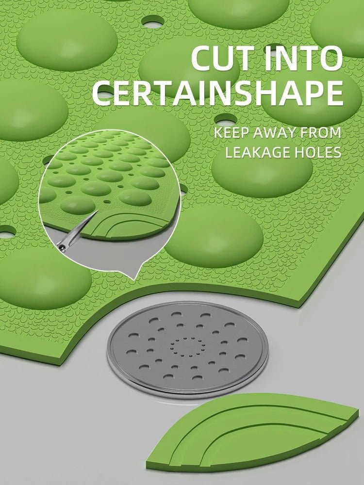 Non - Slip Large Bath Mat with Safety Massage Suction Cups - Lattea Global