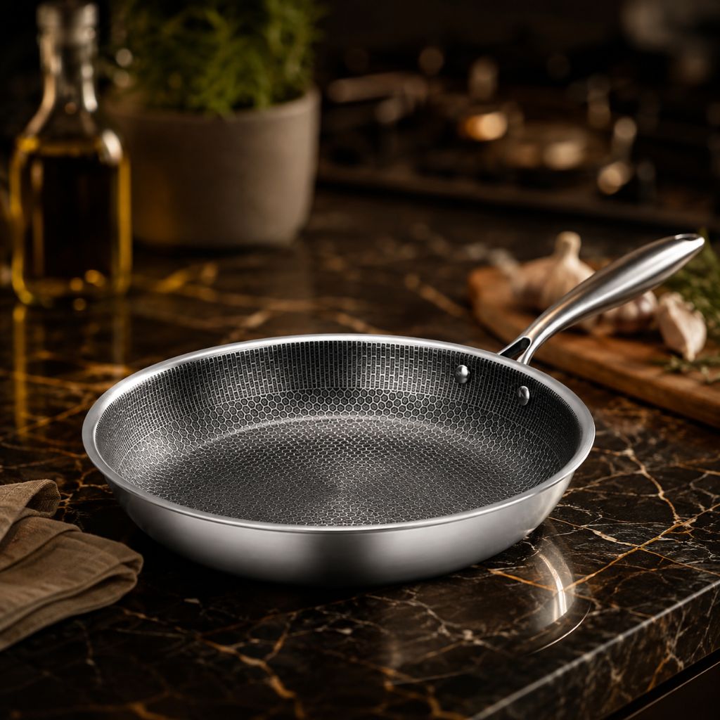 Non-Stick Stainless Steel Frying Pan by Lattea