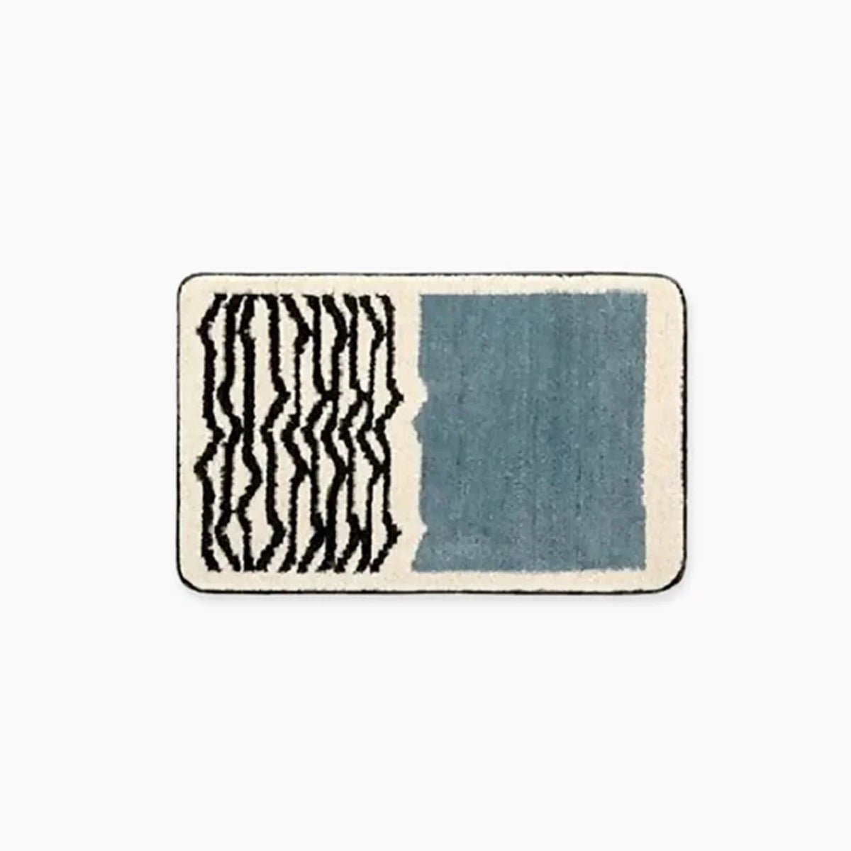 Nordic Abstract Bath Mat – Hand - Crafted - Lattea Global