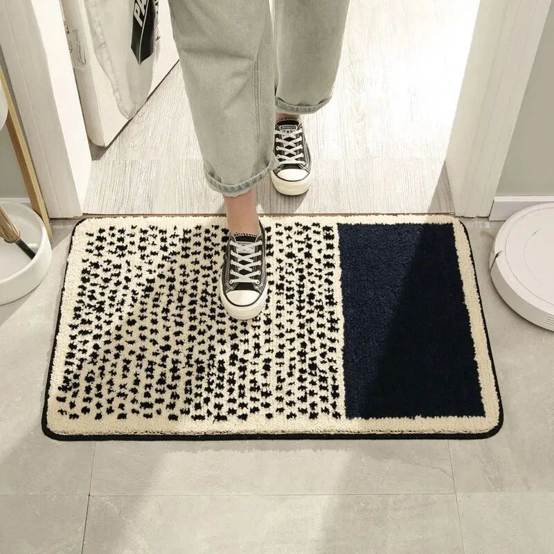 Nordic Abstract Bath Mat – Hand - Crafted - Lattea Global