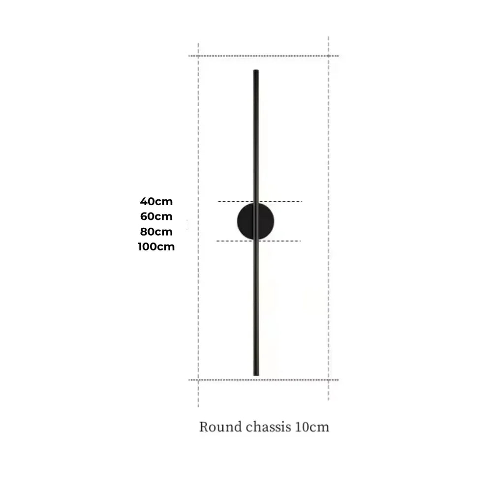 Nordic black linear led wall sconce slim design – view 11