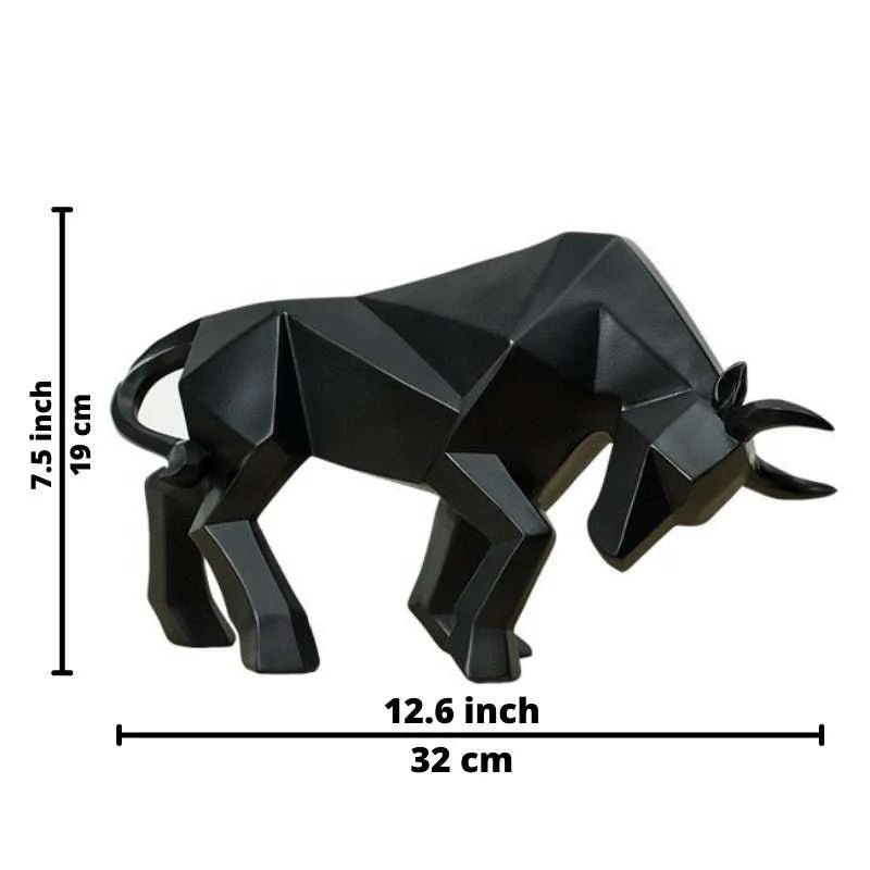 Nordic Bull Bold Resin Sculpture - Lattea Global