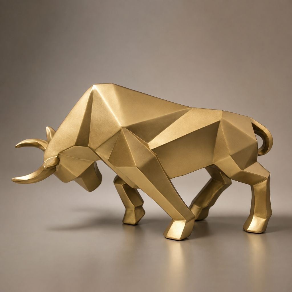 Nordic Bull Resin Sculpture