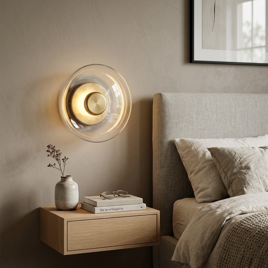 Nordic Glass Bowl Wall Lamp - Lattea Global