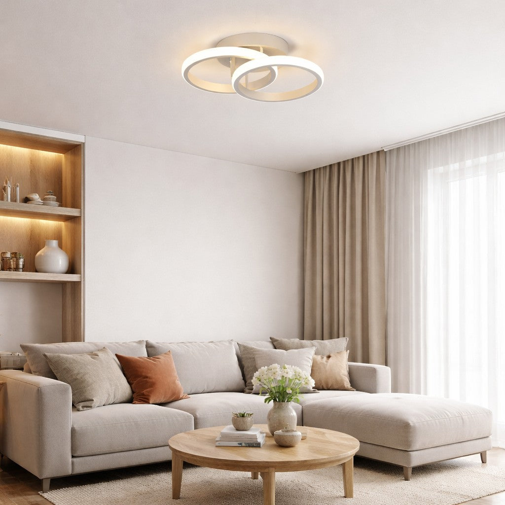 Nordic LED Double Ring Ceiling Light
